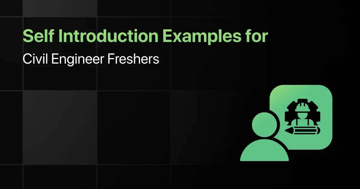 Self Introduction Examples for Software Engineer Freshers